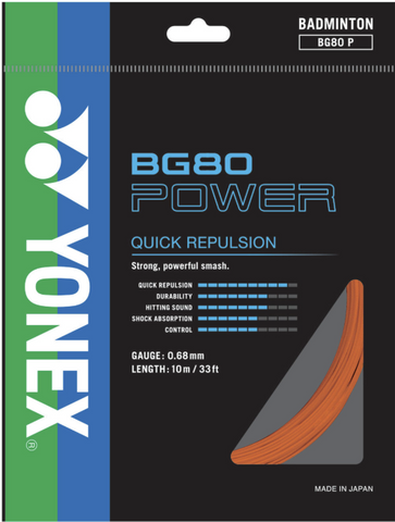 Yonex BG 80 Power Badminton String - TopSpin Tennis Shop